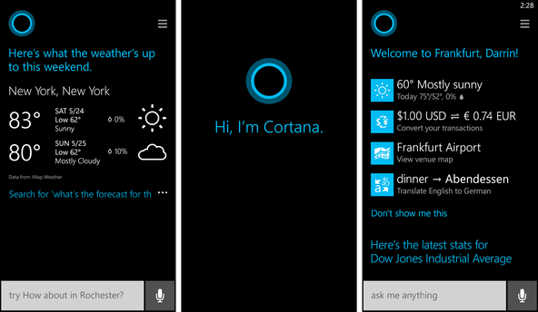 ابزار صوتی هوش مصنوعی کورتانا مایکروسافت (Microsoft Cortana)