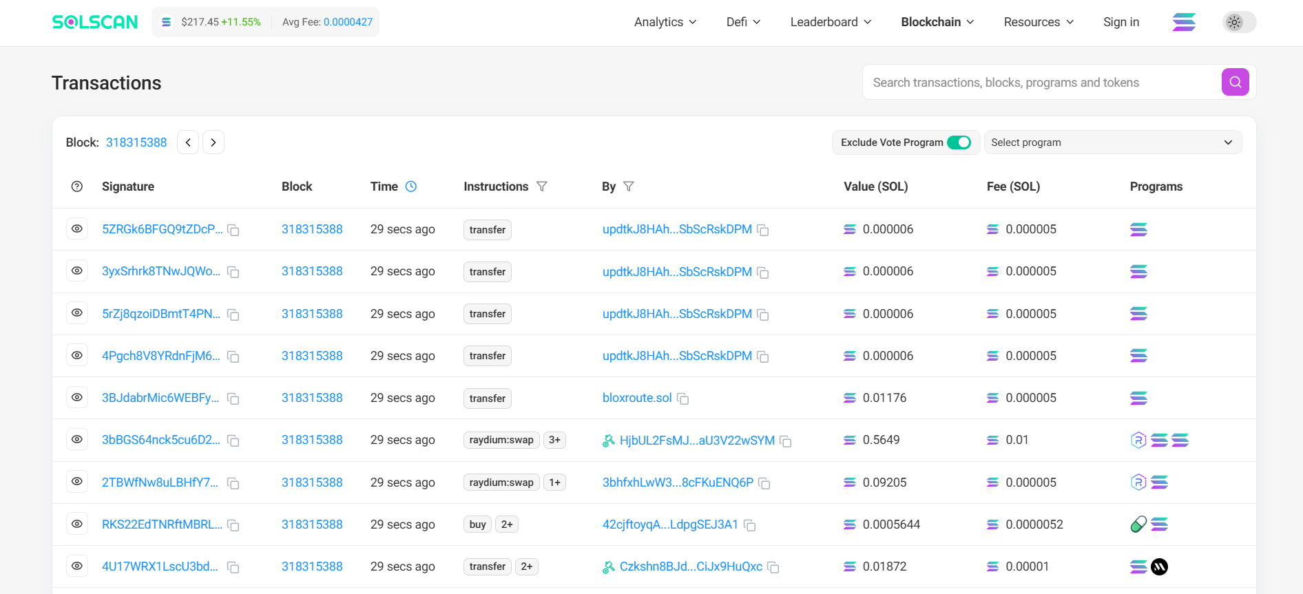 نحوه جستجوی تراکنش در سولانا اسکن