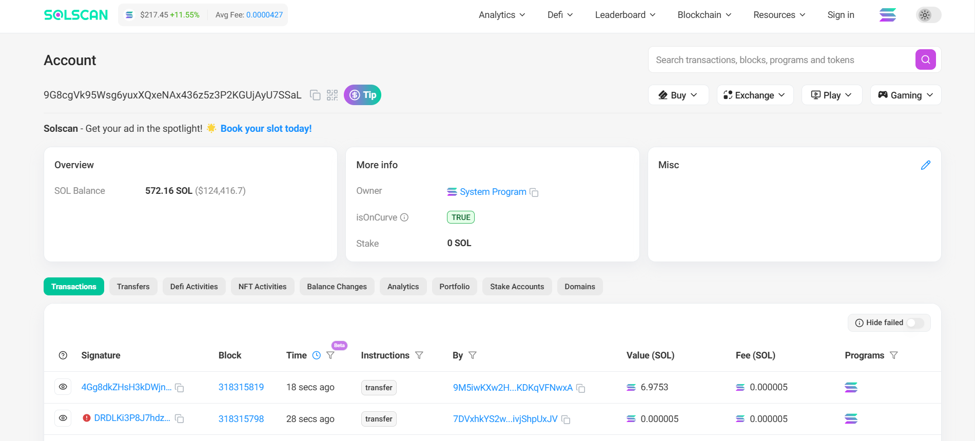 نحوه جستجوی آدرس کیف پول در سولانا اسکن